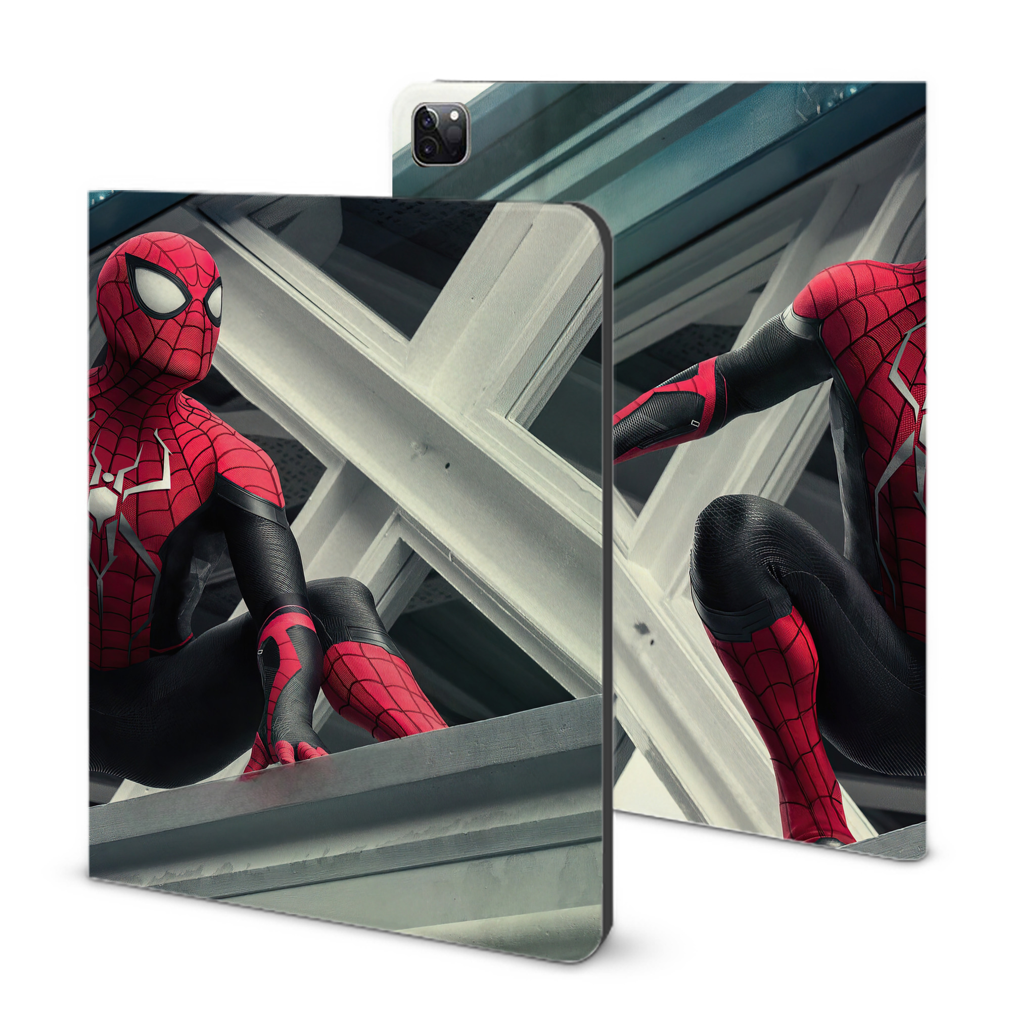 （画像用） Spider Man スパイダーマン IPad ケース ブック型 PUレザー TPU 耐衝撃 軽量 薄型 ペン収納なし 全面保護 IPad 各モデル対応